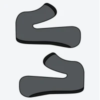 AIROH AVIATOR 3 WASHABLE CHEEK КОЛОДОК GREY L