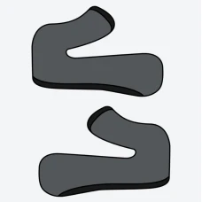 AIROH AVIATOR 3 WASHABLE CHEEK КОЛОДКИ GREY M