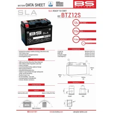 BS АКУМУЛЯТОР BTZ12S (FA) (YTZ12S) 12V 11AH 150X86X110 BEZOBSLUGOWY - ZALANY (210A) (4)
