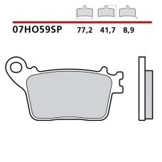 BREMBO 2026/03 КОЛОДКИ ДИСКОВІ ТОРМОЗНІ KH436 SINTER SP (SPIEK METALICZNY) ЗАД (ECE R90)
