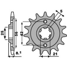 PBR ЗІРОЧКА ПЕРІД 581 13 18NC YAMAHA TT 350 '86-'99 (JTF575.13) (LANC. 520) (STD.-1)