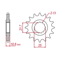 ПЕРЕДНЯ ЗІРКА GROSSKOPF CHT 2142 15 YAMAHA YZF R6 '06-'20 (-1) (JTF1586.15)