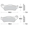 MOTO-MASTER КОЛОДКИ ДИСКОВІ ТОРМОЗНІ KH181 NITRO RACING SINTER METAL SOFT: 22 (NITRO SPORT) KTM: 125-200-250-300-350-360-380-440-500, ВСІ SX E - зображення 1