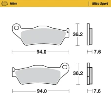 MOTO-MASTER NITRO RACING BRAKEPADS KTM: 125-200-250-300-350-360-380-440-500, AL