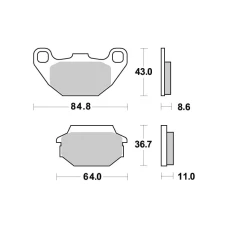 SBS BRAKEPADS КЕРАМІЧНІ (749HF)