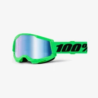 100 ПРОЦЕНТ ОКУЛЯРИ STRATA 2 NEON GREEN - BLUE MIRROR LENS - КОЛІР ЗЕЛЕНИЙ FLUO- СКЛО NIEBIESKIE ЗЕРКАЛО