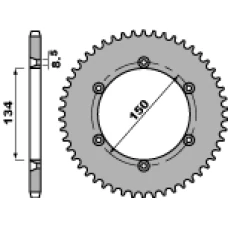 ЗАДНЯ ЗІРКА PBR 4330 50 C45 KAWASAKI KDX 125 90-99 (JTR 459.50) (LANC. 428)