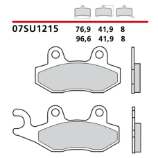 BREMBO 2026/06 КОЛОДКИ ДИСКОВІ ТОРМОЗНІ KH135 ROAD / ВИКЛЮЧЕНИЙ ROAD / SCOOTER КАРБОН CERAMIC (POLMETALICZNE MIESZANKA OEM)