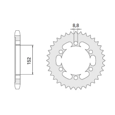 CHT ЗІРОЧКА ЗАД 841 42 (841-42) YAMAHA SR 500 78-80, XT 500 76-80 (LANC. 530)