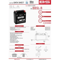 BS АКУМУЛЯТОР BB5L-B (FA) (YB5L-B) (12N5-3B) 12V 5AH 120X60X130 BEZOBSLUGOWY - ZALANY (65A) (6)