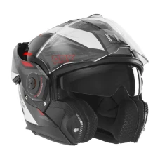 NOX ПРЕМІУМ-КЛАС ШОЛОМ SZCZEKOWY FLIP-BACK (SZCZEKA DO ЗАДУ) Z БЛЕНДА SPINNER ARK КОЛІР ЧОРНИЙ/БІЛИЙ/ЧЕРВОНИЙ РОЗМІР L