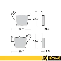 PROX ЗАДНЬОЇ ТОРМОЗНИЙ ПІДКЛАДКА CR125/250 '02-07 + CRF150/250/450R '02-1