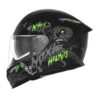 NOX ШОЛОМ INTEGRALNY (ПОВНИЙ FACE) Z БЛЕНДА N401 ZUMBI КОЛІР CZARNY/ZIELONY FLUO МАТОВА РОЗМІР L