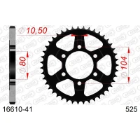 AFAM 2026/04 ШЕСТЕРНЯ ЗАД 4359 41 KAWASAKI ZX 9R '02-'03, ZX 10 '08-'14, Z1000 SX '11-'15 (JTR1489.41) (LANC. 525)