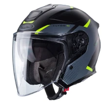 МОТОШОМ ВІДКРИТИЙ CABERG JET FLYON II BOSSКОЛІР ЧОРНИЙ/СІРИЙ/ЖОВТИЙ FLUO МАТОВИЙ РОЗМІР M