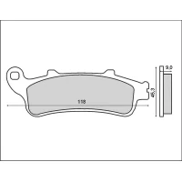 BRENTA КОЛОДКИ ДИСКОВІ ТОРМОЗНІ KH388 ПЕРІД HONDA FES 125, SH 125, CBR 250, CBF 500, CBF600, CBR600, FJS600, DN-01, NC 700, NT 700, VFR, ST, VT1300, SUZUKI (FT 3081)