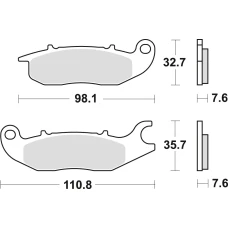 TRW LUCAS КОЛОДКИ ДИСКОВІ ТОРМОЗНІ KH375 ORGANIC HONDA CBF 125 09-16, CBR 125 04-17, ПЕРІД