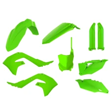 POLISPORT КОМПЛЕКТ ПЛАСТІКОВ KAWASAKI KX 250F '21-'23; KX 450F '19-'23 W КОМПЛЕКТІ TABLICA ПЕРІД (8665900006) I КРИШКИ AMORTYZAROROW (8351800008) КОЛІР ЗЕЛЕНИЙ (LIME GREEN)