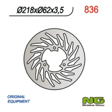 NG ДИСК ТОРМОЗНИЙ ЗАД YAMAHA DT50R '03-'06, DT50SM '05-'07, DT50X, XT125 '05-'09 (218X62X3,5)