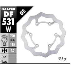 GALFER ДИСК ТОРМОЗНИЙ ЗАД YAMAHA YZ 250 '22-, YZ 250F '21-, YZ 450F '20- WAVE (240X115X4MM)