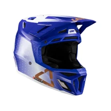 LEATT (НОВИНКА 2024) ШОЛОМ ВЕЛОСИПЕДИ MTB GRAVITY 8.0 V24 HELMET ULTRABLUE КОЛІР NIEBIESKI/BIALY РОЗМІР M (57-58 CM)