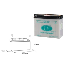 LANDPORT АКУМУЛЯТОР YB16AL-A2 12V 16AH 205X71X164 OBSLUGOWY - БЕЗ ELEKTROLITU (5)
