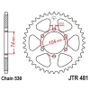 ЗАДНЯ ЗІРКА JR 481 40 KAWASAKI Z 400\/550 '80-83', Z 650 '79', KH 500 '72-75' (48140JT) (LANC.530) - зображення 1