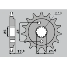 ПЕРЕДНЯ ЗІРКА JR CHT 346 16 HONDA VT 600 C '90-'04 (JTF296.16)