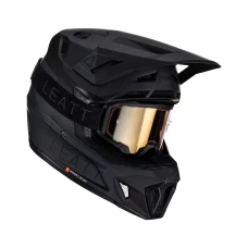 LEATT (НОВИНКА 2023) ШОЛОМ MOTO 7.5 V23 (+ ОКУЛЯРИ VELOCITY 4.5 IRIZ ПОДАРОК) HELMET KIT STEALTH КОЛІР ЧОРНИЙ РОЗМІР M (57-58 CM)