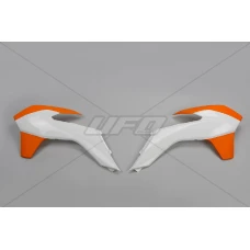 UFO КРИШКИ РАДІАТОРА KTM SX/SXF '13-'15, EXC '14-'16 КОЛІР BIALY/POMARANCZOWY