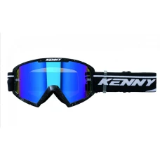 KENNY RACING ОКУЛЯРИ МОДЕЛЬ TRACK+ GLITTER BLACK PEARL - BLUE LENS - КОЛІР SZARY/BIALY/CZARNY ХВІРТКА NIEBIESKIE ЗЕРКАЛО