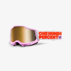 100 % ОКУЛЯРИ МОДЕЛЬ ACCURI 2 HUNDREDS - MIRROR TRUE GOLD LENS - КОЛІР ROZOWY/CZERWONY СКЛО КОЛІР ЗОЛОТИЙ ЗЕРКАЛО