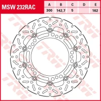 TRW LUCAS ZF ДИСК ТОРМОЗНИЙ ПЕРІД KAWASAKI NINJA 650, Z 650 '17-, (300X142X5MM) WAVE