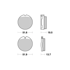 SBS BRAKEPADS КЕРАМІЧНІ