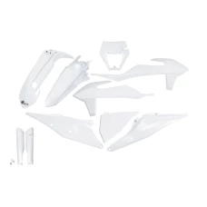 UFO 2024/01 КОМПЛЕКТ ПЛАСТІКОВ Z OSLONAMI ТЕЛЕСКОПІЧНИЙ (АМОРТИЗАТОРІВ) KTM EXC 125 '20-'21, EXC 250 / 300 '20-'23, EXC-F 250 / 350 / 450 / 500 '20-'23 КОЛІР OEM БІЛИЙ