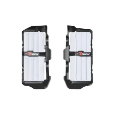 RACETECH (RTECH) 2025/12 КРИШКИ (РЕШІТКИ) WLOTOW РАДІАТОРІВ POWIEKSZONYCH BETA RR 125 / 200 / 250 / 300 X-PRO / RACE '25, RR 350 / 390 / 430 / 450 / 480 X-PRO / RACE '25, КОЛІР ЧОРНИЙ / БІЛИЙ