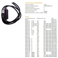 DZE КОТУШКА ЗАПАЛЮВАННЯ SUZUKI GS650/750/1100/1150 81-86, GSXR750 86-92, GSXR1100 86-92, GV700/1200