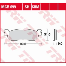 TRW LUCAS ZF КОЛОДКИ ДИСКОВІ ТОРМОЗНІ KH275 SINTER YAMAHA YP/XP 125 X-MAX '10-, VP 250 X-CITY '07-'16, YP 250 MAJESTY '98-'03, YP 250 X-MAX '05-'13, RA 400 X-MAX '17-, YP 400 X-MAX '13-'16 ЗАД, YAMAHA TW 200 '91-'01, XT 225 SERROW '97-'08 ПЕРІД