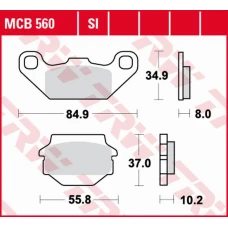 TRW LUCAS ZF КОЛОДКИ ДИСКОВІ ТОРМОЗНІ KH SINTER OFFROAD KAWASAKI KFX 250 '87-'04, KEF 300 LAKOTA '95-'03, SUZUKI LT-R 250 '87-'90, LT-R 500 '87-'95 ПЕРІД YAMAHA TDR 125 '91-'92 ЗАД