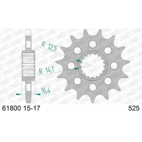 AFAM 2026/06 ШЕСТЕРНЯ ПЕРІД 2147 17 Z ГУМА KTM 950/990/1050/1090/1190/1290 03-20 (LANC. 525) (JTF1904.17RB)