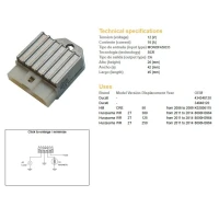 DZE РЕГУЛЯТОР НАПРУГИ HUSQVARNA WR 125/250/300 '11-'14 (OEM 8000H3964) (12A)