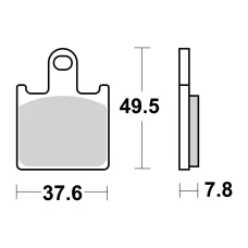 SBS КОЛОДКИ ДИСКОВІ ТОРМОЗНІ KH417 STREET EXCEL SINTER KAWASAKI ZX-6R 600 NINJA '07-'17 КОЛІР ЗОЛОТИЙ