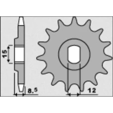 ПЕРЕДНЯ ЗІРКА GROSSKOPF CHT 2240 11 KTM SX 50 09-18 ЛАНЦЮГ 415