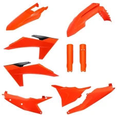 КОМПЛЕКТ ПЛАСТИКА POLISPORT (ПОВНИЙ KIT) KTM EXC/EXC-F/XC-W/XC-WF TBI '24-'25 В КОМПЛЕКТІ КРИШКА АМОРТИЗАТОРІВ  (8352500001) КОЛІР КОЛІР ПОМАРАНЧ OEM
