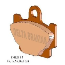 DELTA BRAKING КОЛОДКИ ДИСКОВІ ТОРМОЗНІ KH81 - ZASTEPUJA DB2167MX-D I DB2167QD-D