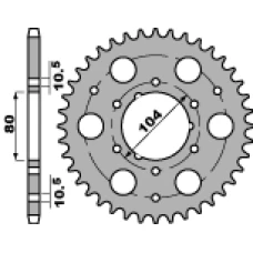 ЗАДНЯ ЗІРКА PBR 4578 38 C45 POLARIS (MOZNA STOSOWAC ЗАМІСТЬ 478 38) (LANC. 520) (JTR1478.38)