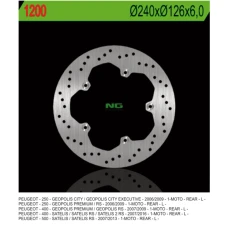NG ДИСК ТОРМОЗНИЙ ЗАД PEUGEOT 250/400/500 (240X126X60) (5X6,5MM)