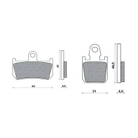 BRENTA КОЛОДКИ ДИСКОВІ ТОРМОЗНІ KH442/4 SPIEK METALICZNY (КОЛІР ЗОЛОТИЙ) YAMAHA (FT 4118)