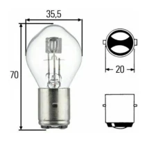 HELLA ЛАМПОЧКА S2 45/40W 12V BA20D