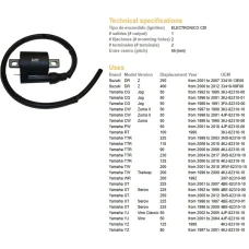 DZE КОТУШКА ЗАПАЛЮВАННЯ YAMAHA YFM 350/400/450/660 (3KJ-82310-10)